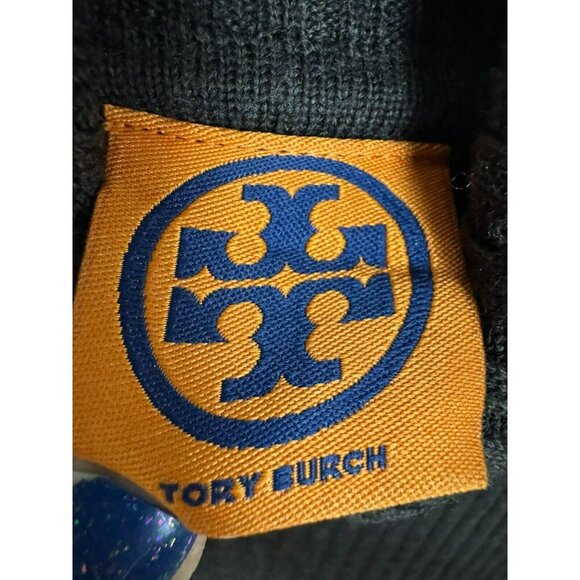 Tory Burch Women's Turtleneck Long Sleeve Rib A Line Sweater Dress Brown Wool - Picture 6 of 10